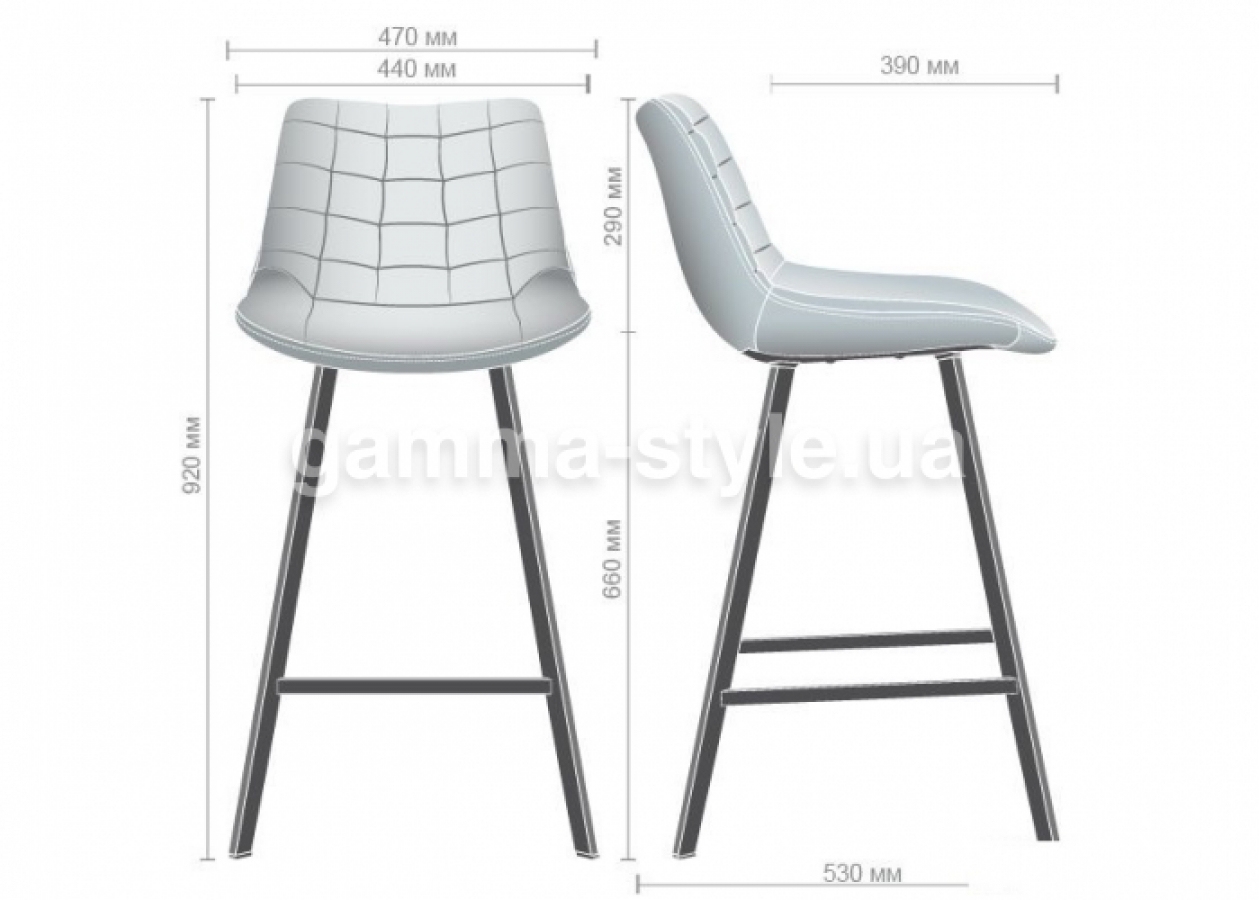 Стілець барний Clif Dark grey